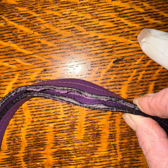 SALVATORE FERRAGAMO Purple Leather Bice Tote - Picture 12 of 13